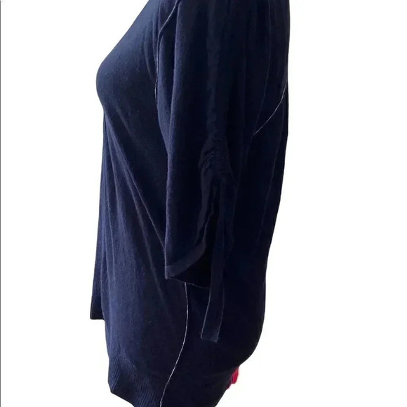 Banana Republic short sleeve sweater with short, ruched sleeves sz M EUC - Picture 3 of 9